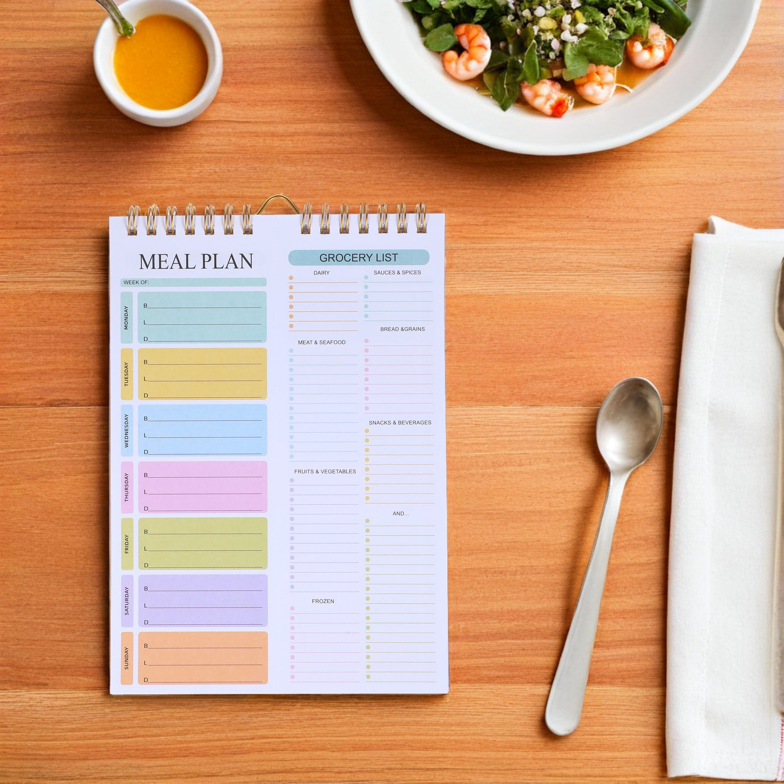 Meal Prep Menu - 52 листа, еженедельный план питания без