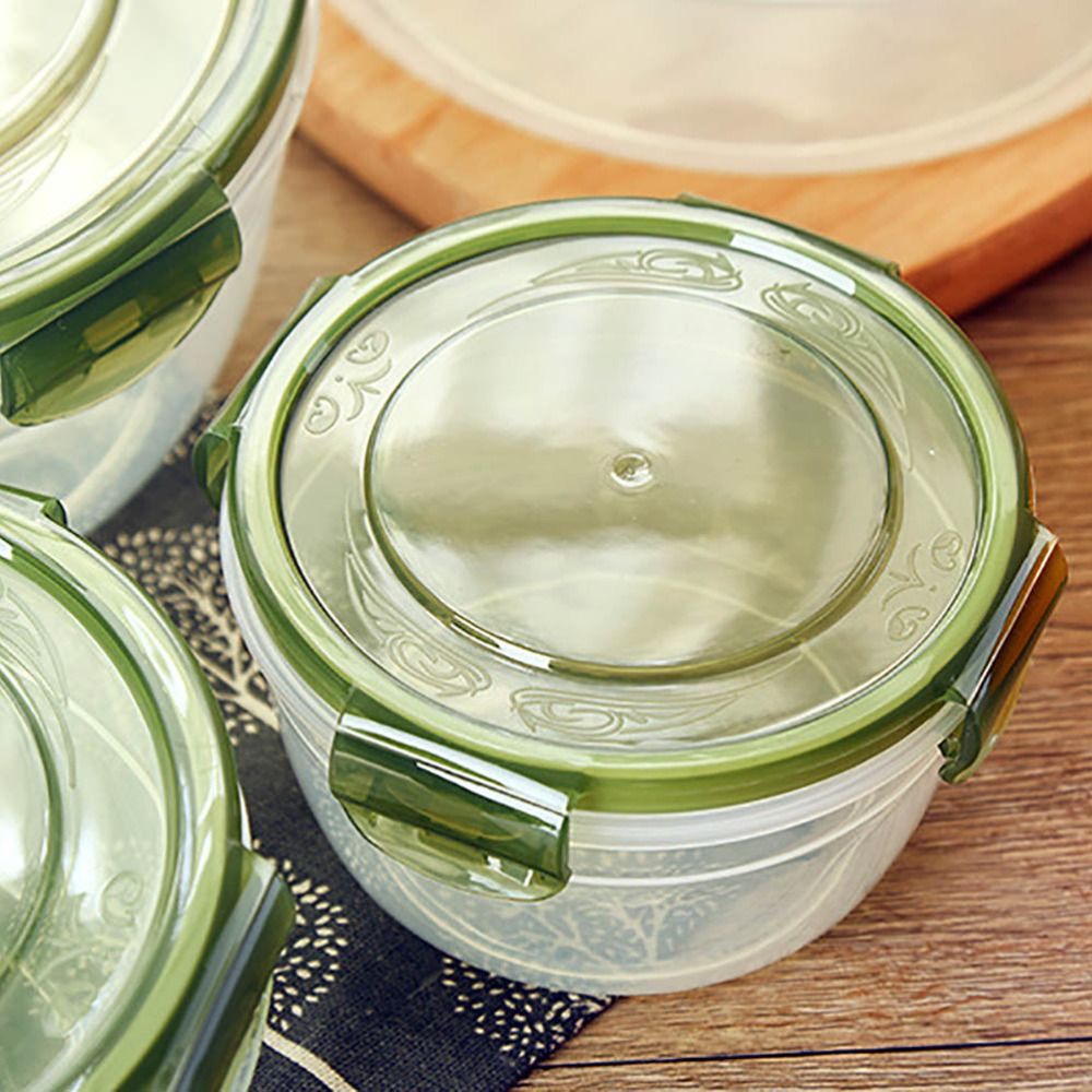 Meal Prep Glass Containers Oven Safe - 1/4 шт. безопасный пластиковый круглый ящик