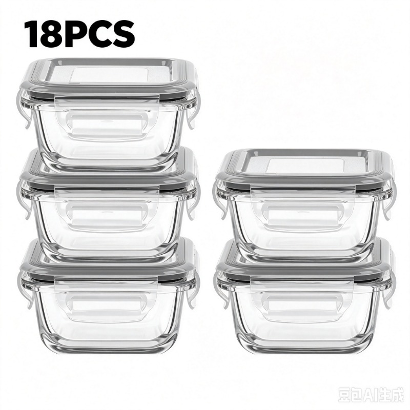 Meal Prep Glass Containers Oven Safe - Набор стеклянных контейнеров для хранения продуктов,