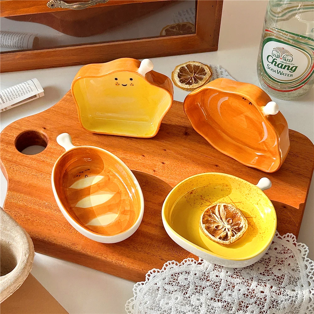 Sauce Dipping Cup - Креативная керамическая тарелка в форме хлеба,