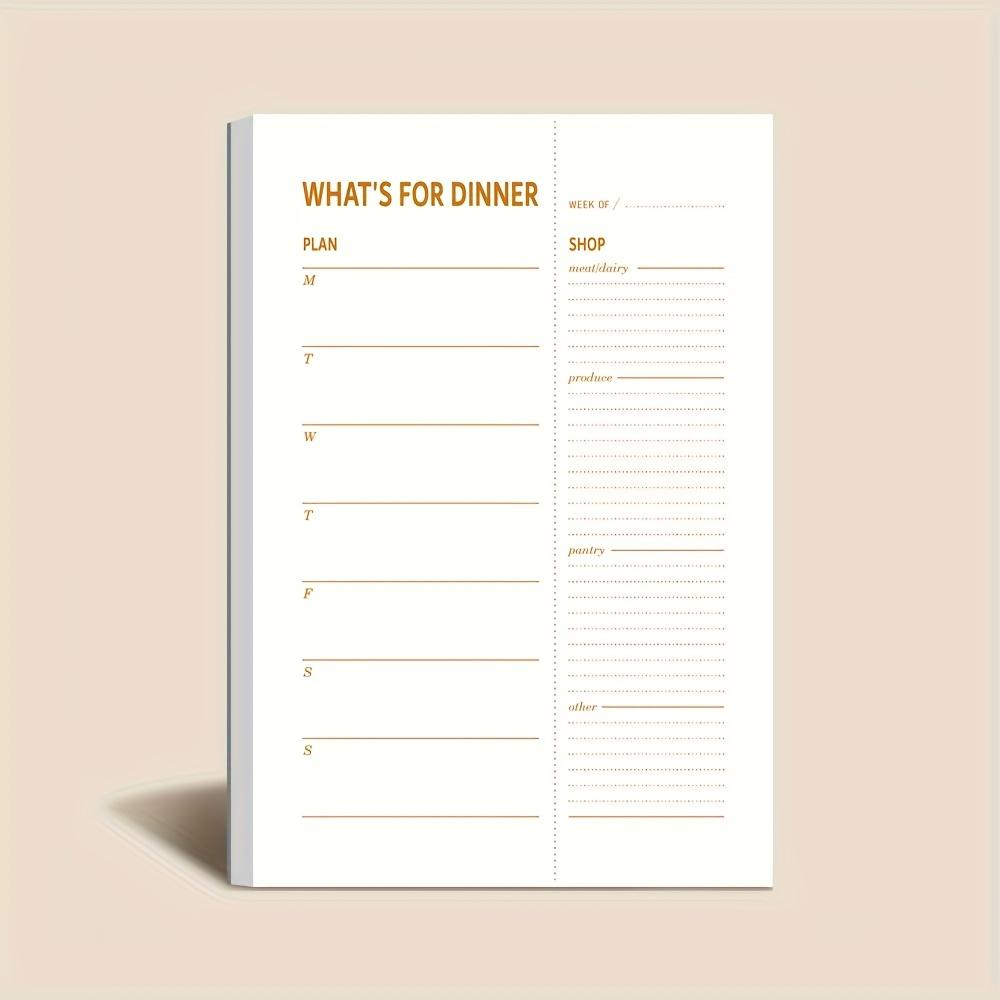 Meal Prep Menu - Блокнот для ежедневного планирования питания, 50