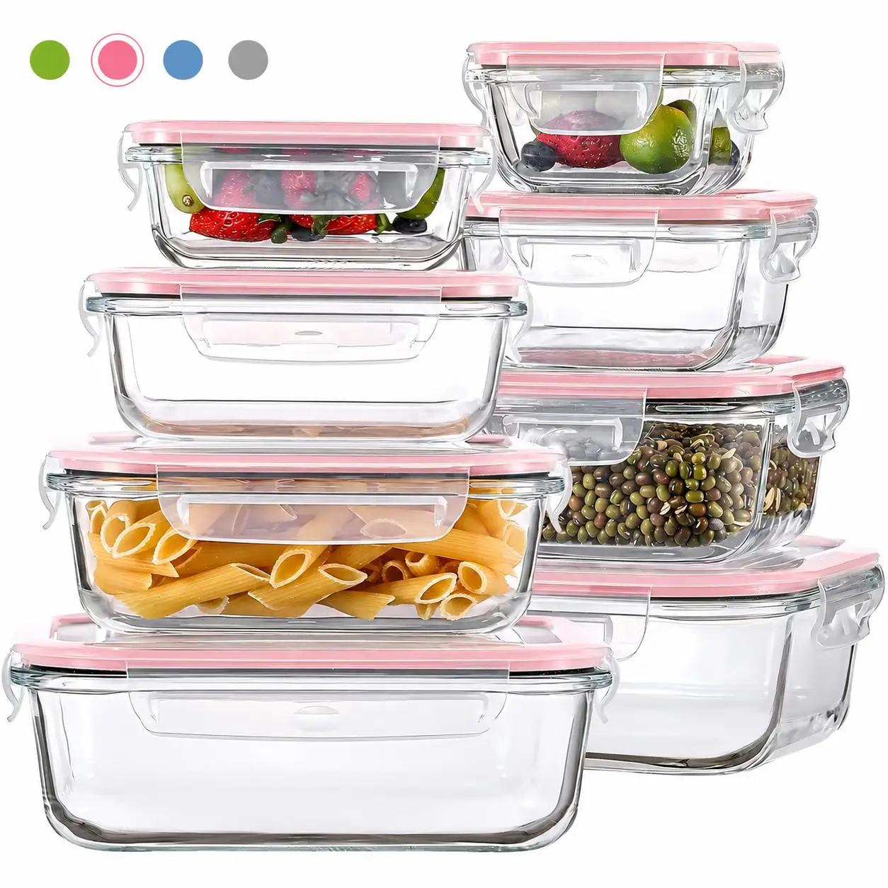Meal Prep Glass Containers Oven Safe - Набор из 8/12 штук штабелируемых контейнеров