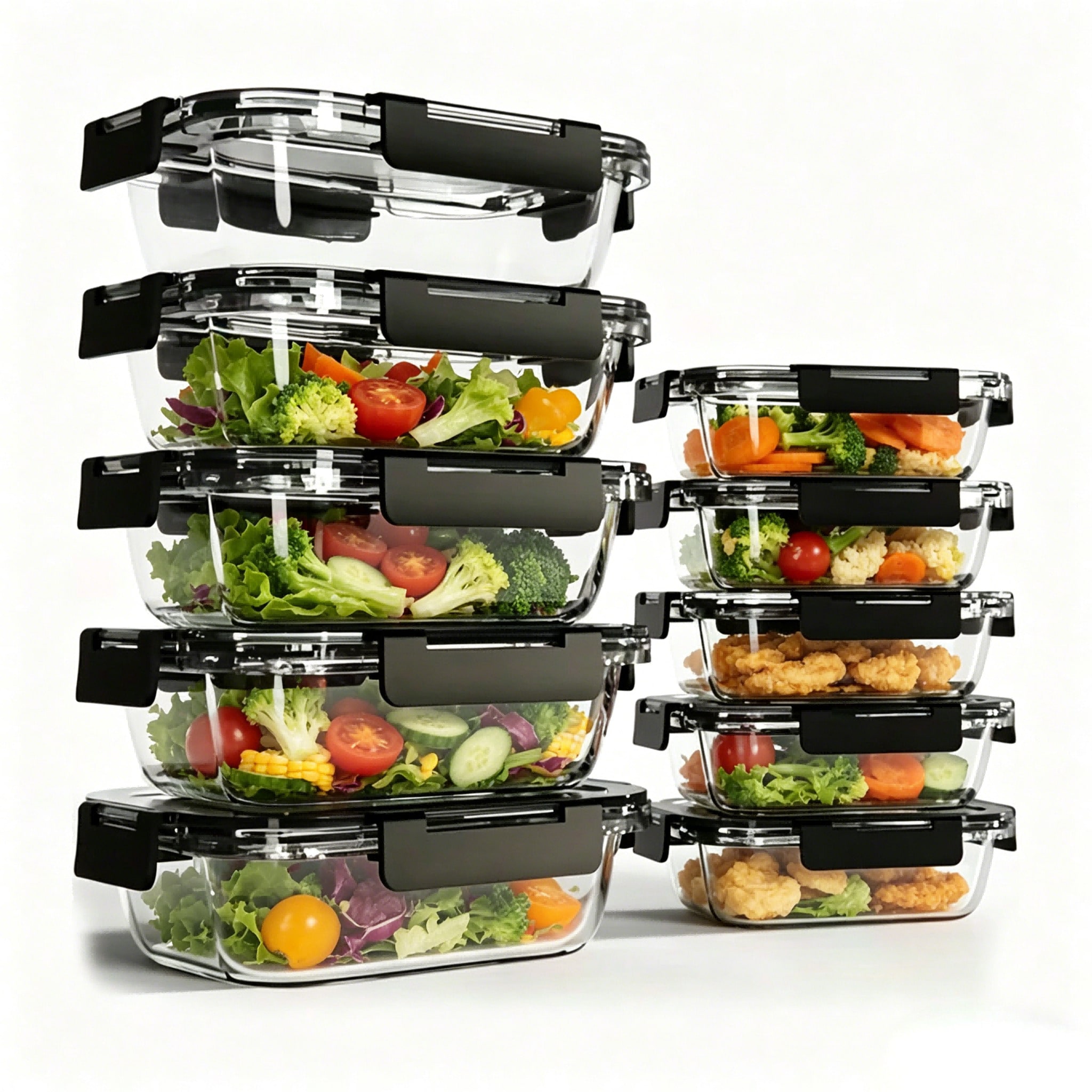 Набор из 10 стеклянных контейн – обзор и цена Meal Prep Glass Containers Oven Safe
