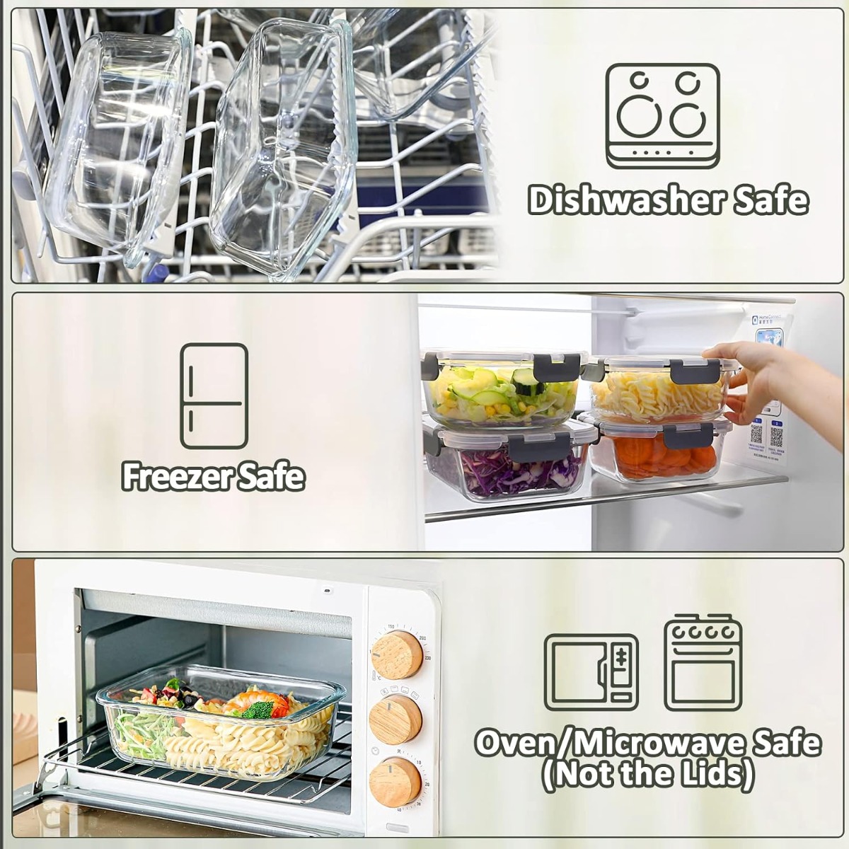 10 комплектов стеклянных конте – обзор и цена Meal Prep Glass Containers Oven Safe