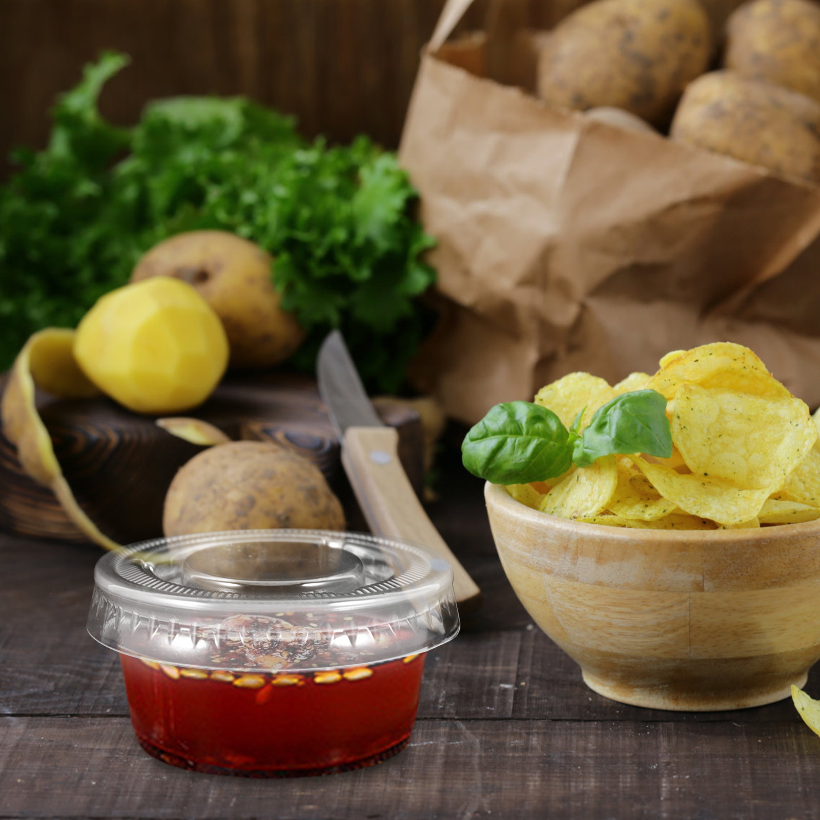 100 шт. контейнеров для соусов – обзор и цена Sauce Dipping Cup